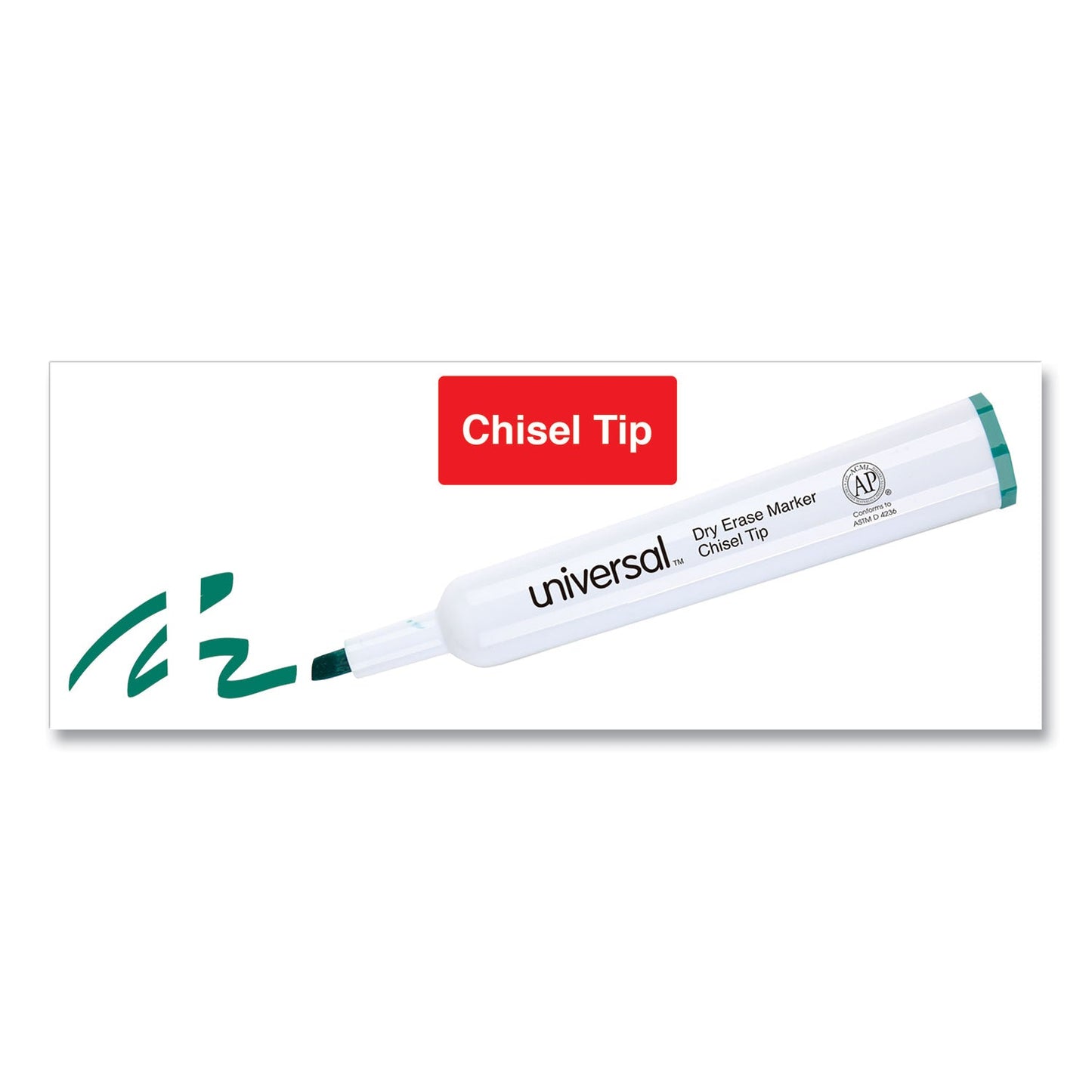 Universal Dry Erase Marker, Broad Chisel Tip, Green, Dozen - themonogram manor 