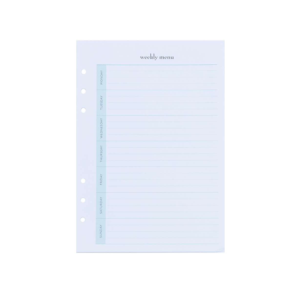 A5 Refills for Meal Planning, To - Do Lists & Notes - themonogram manor 