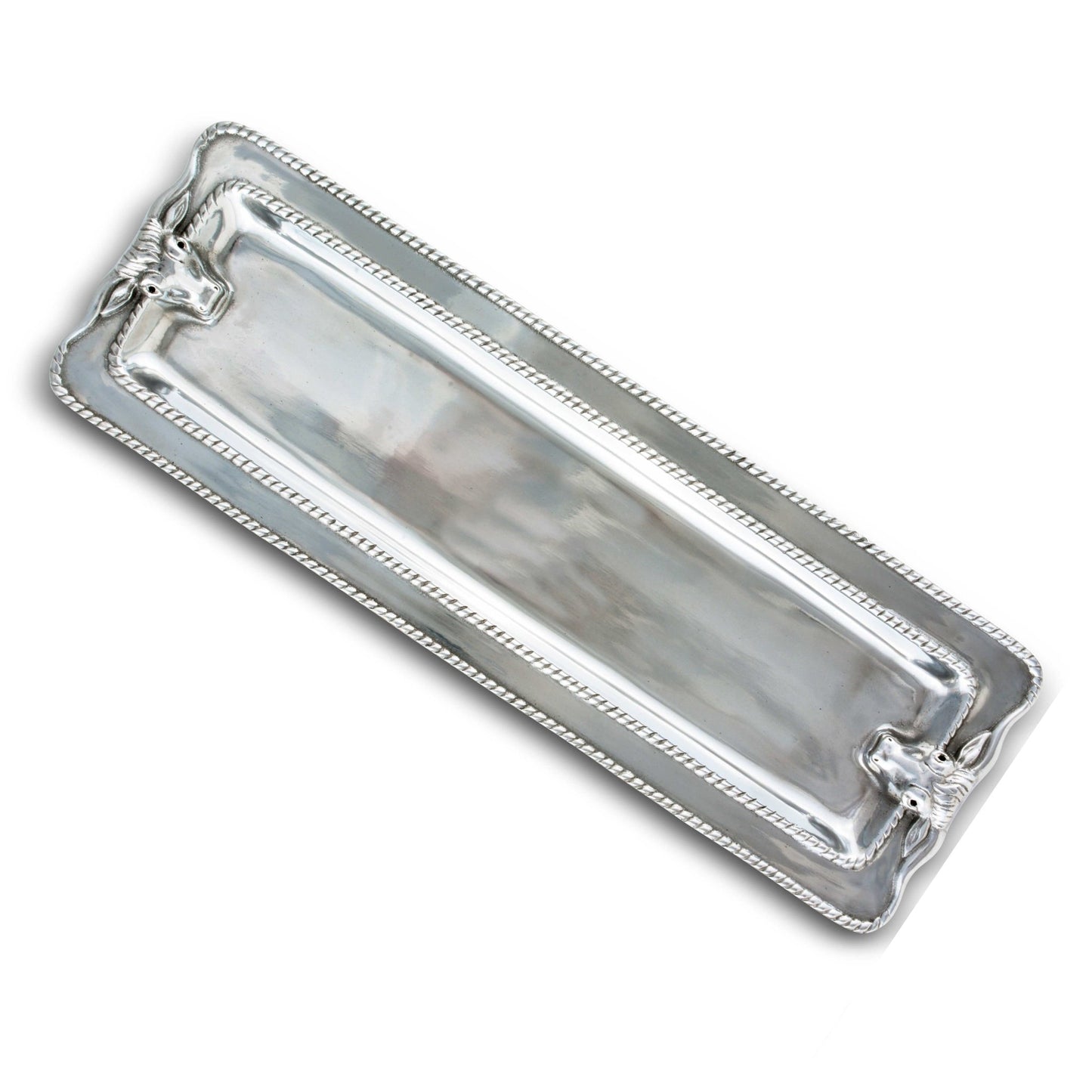 Longhorn with Braid Oblong Tray - themonogram manor 