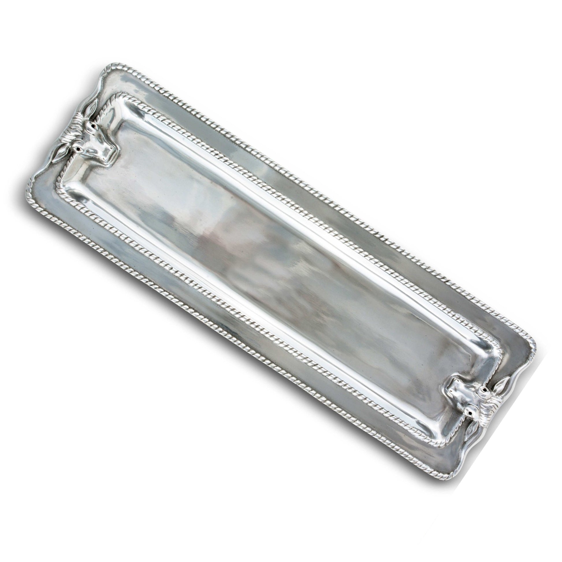 Longhorn with Braid Oblong Tray - themonogram manor 