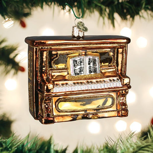 Brown Upright Piano Ornament - themonogram manor 