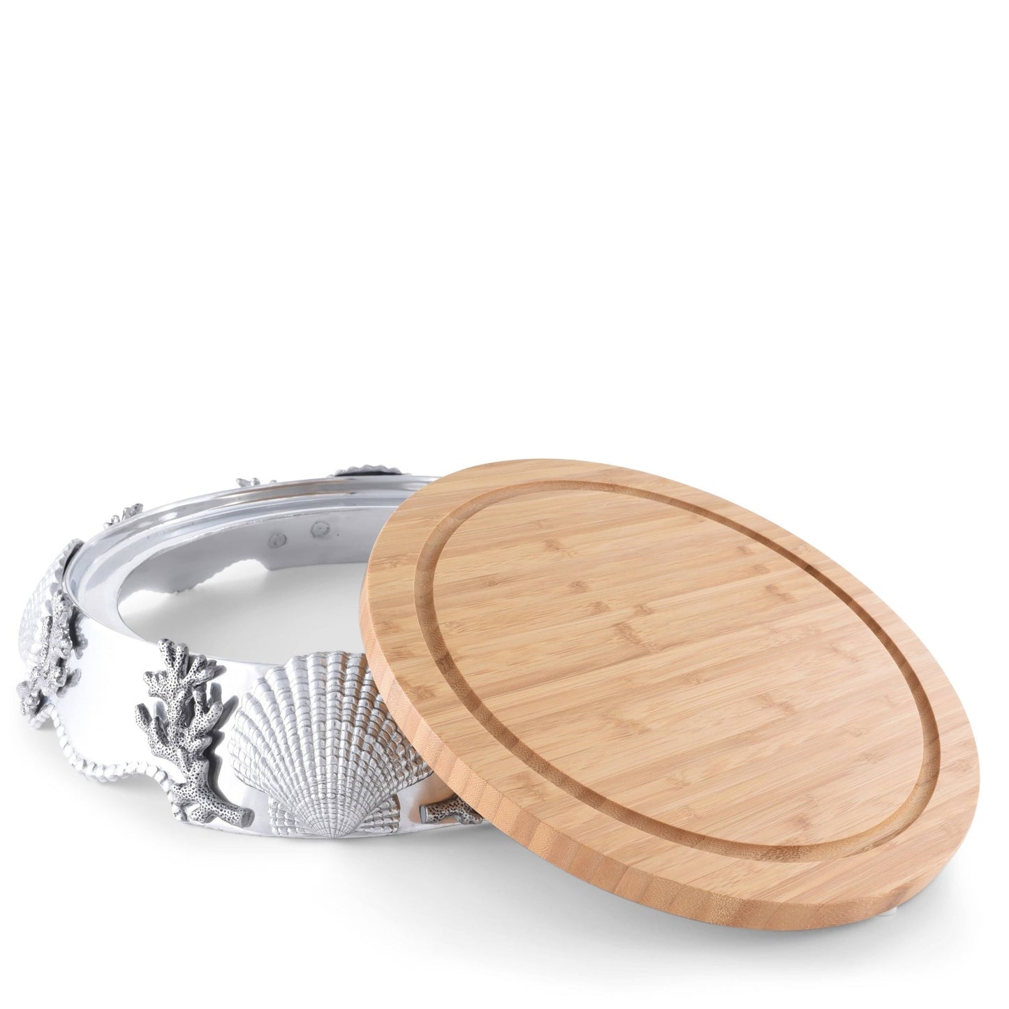 Coastal Wood Cheese Pedestal - themonogram manor 