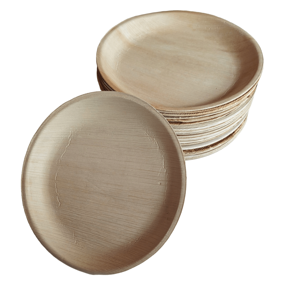 Palm Leaf 10" Round Plate (250 Buy By Box $0.39 each) - themonogram manor 