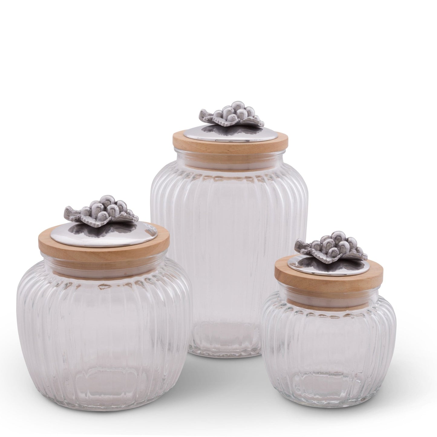 Grape Knob Glass Canisters - themonogram manor 
