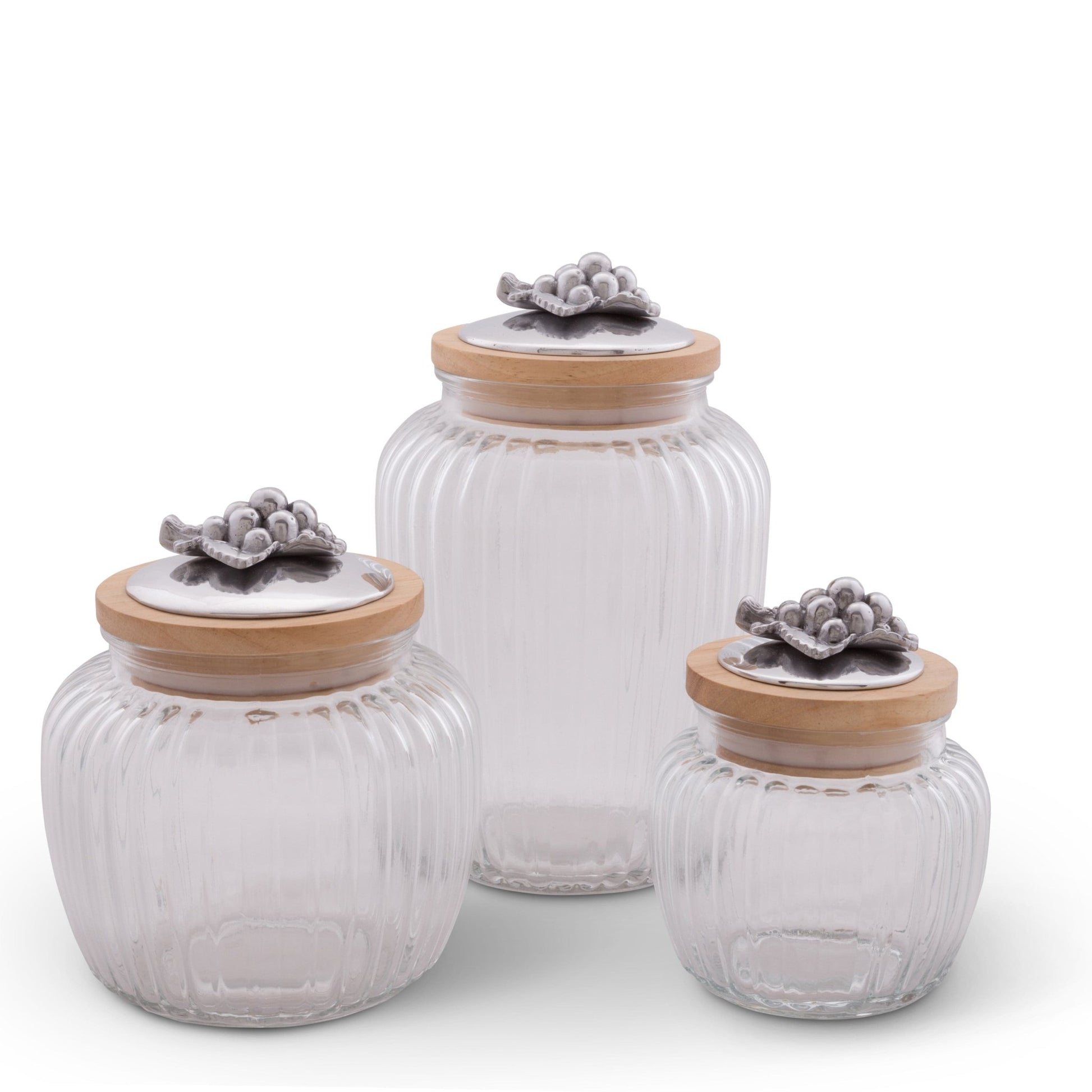 Grape Knob Glass Canisters - themonogram manor 