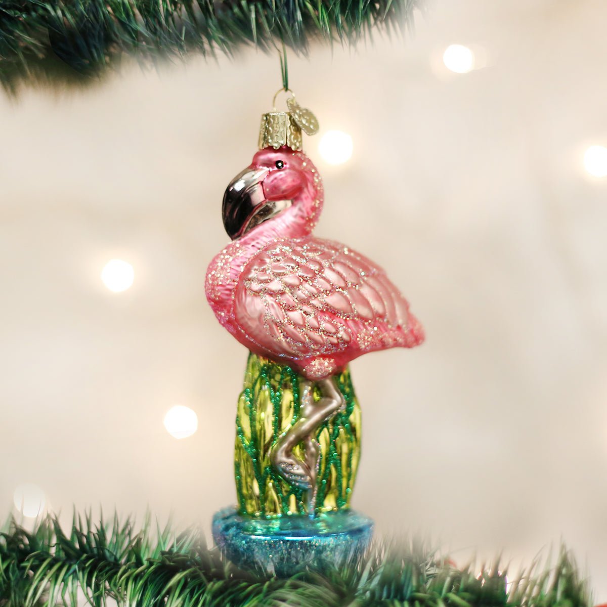 Flamingo Christmas Ornament - themonogram manor 
