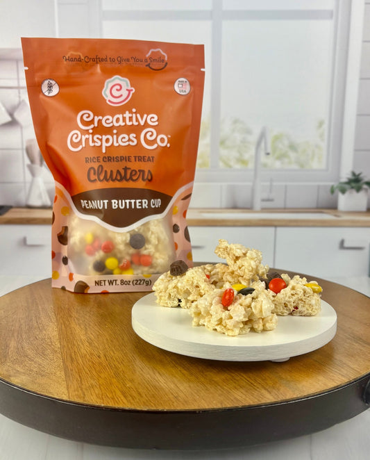 "Clusters" Chocolate Peanut Butter Cup Crispie Mix Clusters - themonogram manor 
