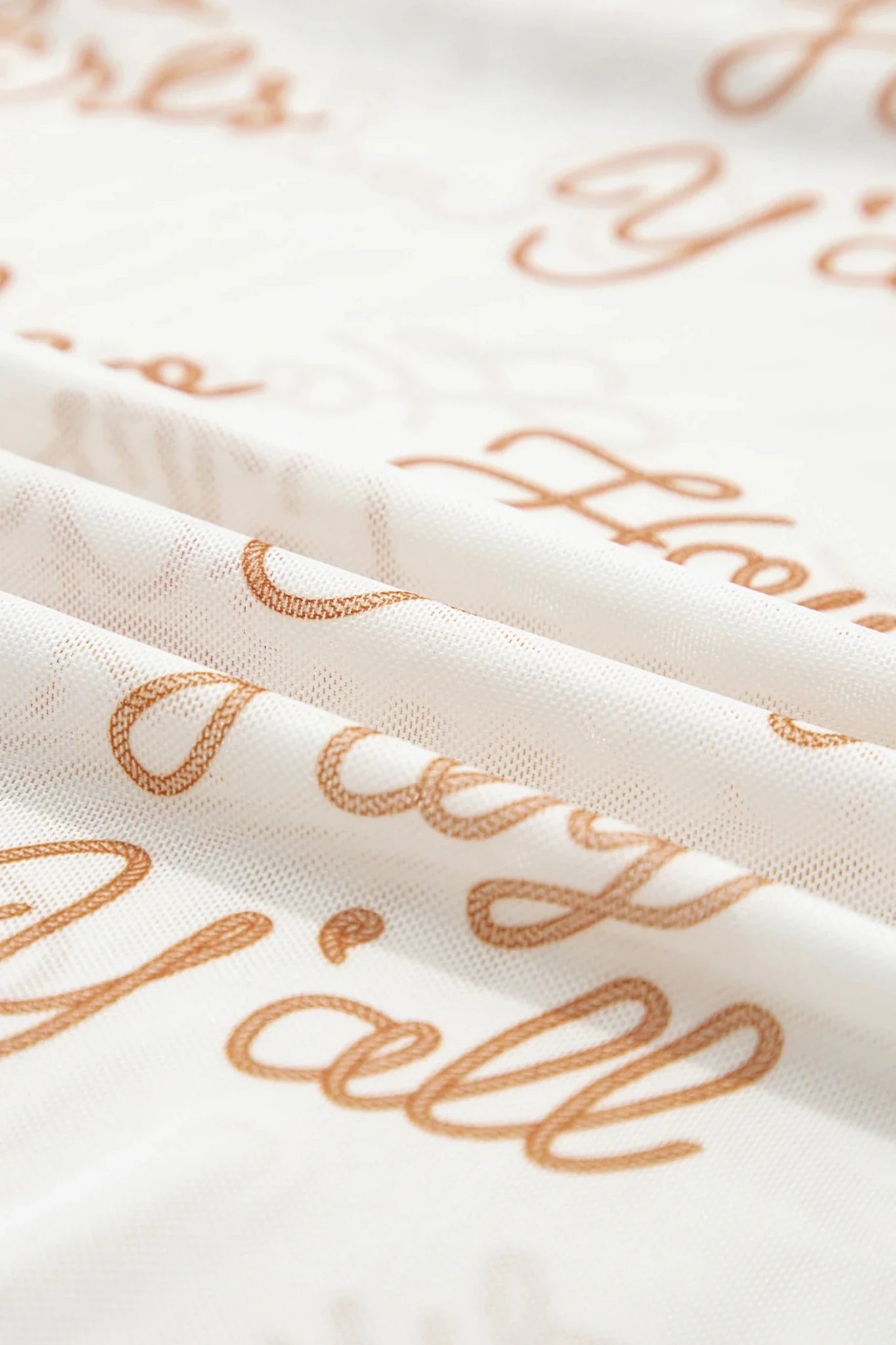 Western Mesh High Neck Long Sleeve Top - themonogram manor 