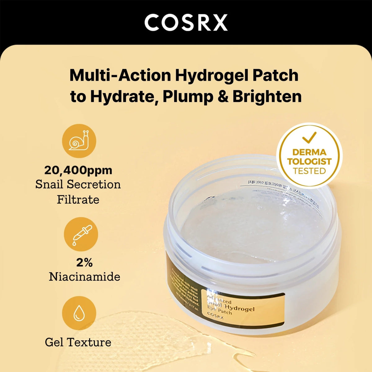 Advanced Snail Hydrogel Eye Patch (60 Patches) - themonogram manor 