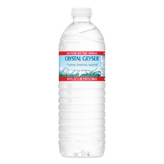 Crystal Geyser Alpine Spring Water, 16.9 oz Bottle, 35/Case, 54 Cases/Pallet - themonogram manor 