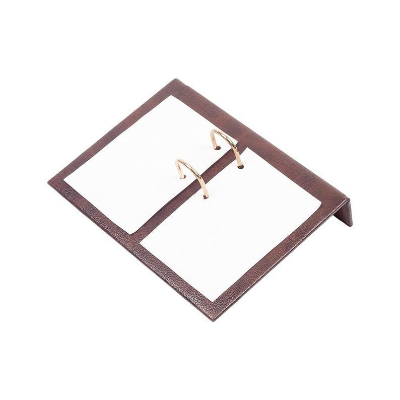 MOOG Leather Desk Set - Double Document Tray - Brown - 10 PCS - themonogram manor 