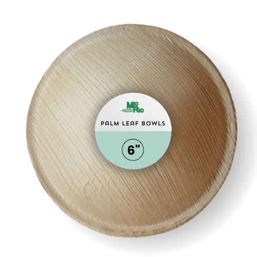 Palm Leaf 6 Inch Round Bowl (600 Pack) - themonogram manor 