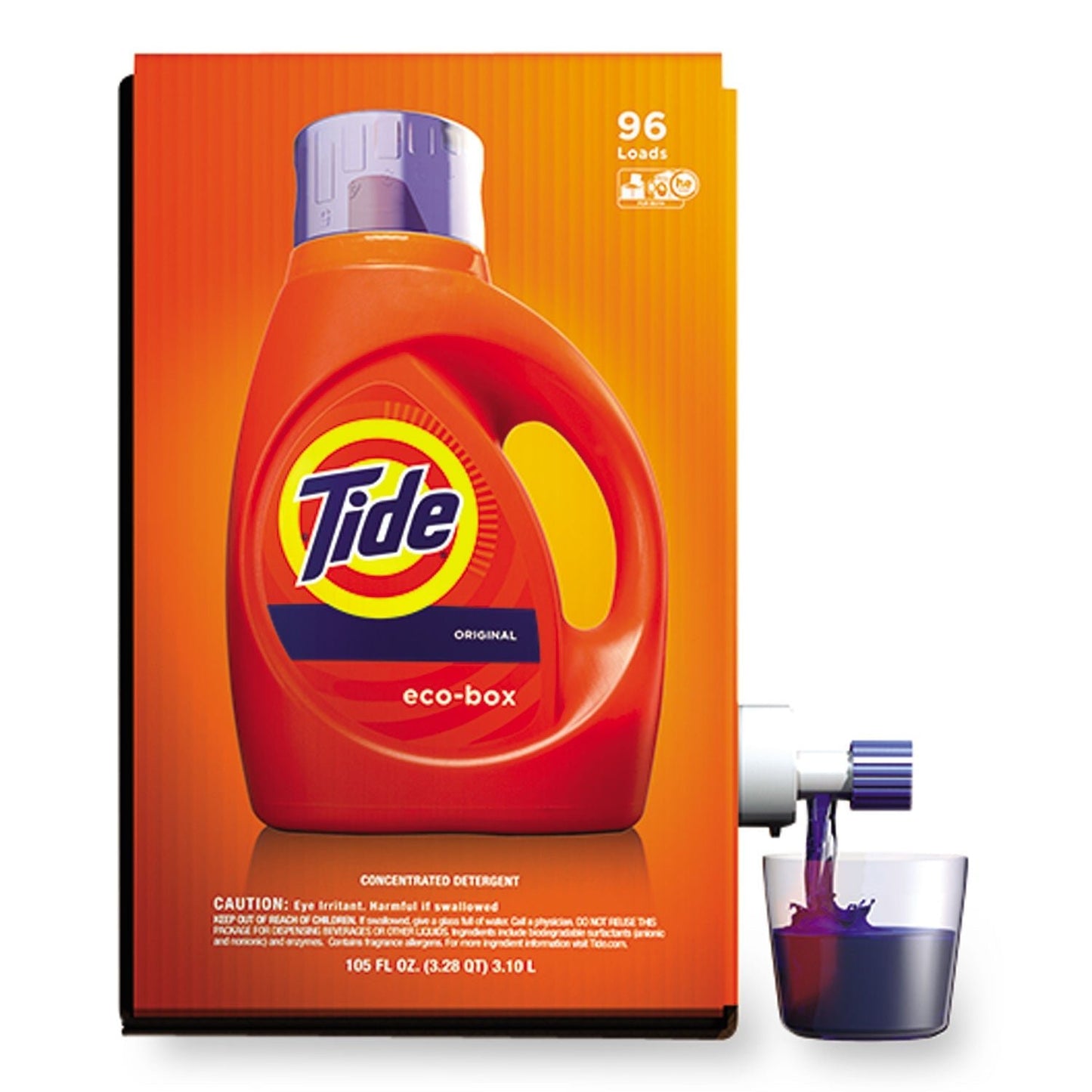 Tide Eco - Box HE Liquid Laundry Detergent, Tide Original Scent, 105 oz Bag - In - A - Box - themonogram manor 