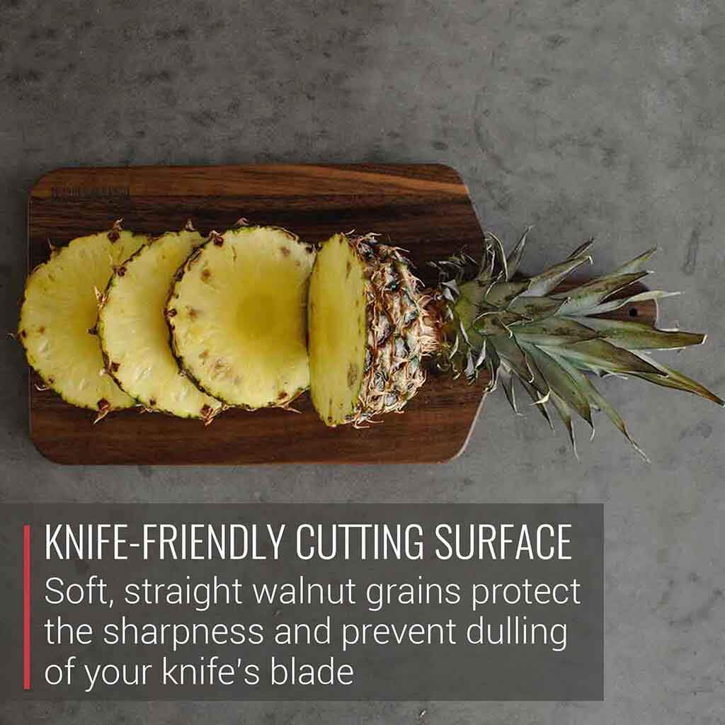 8 x 17 Walnut Cutting Board and Charcuterie Paddle with Handle - themonogram manor 
