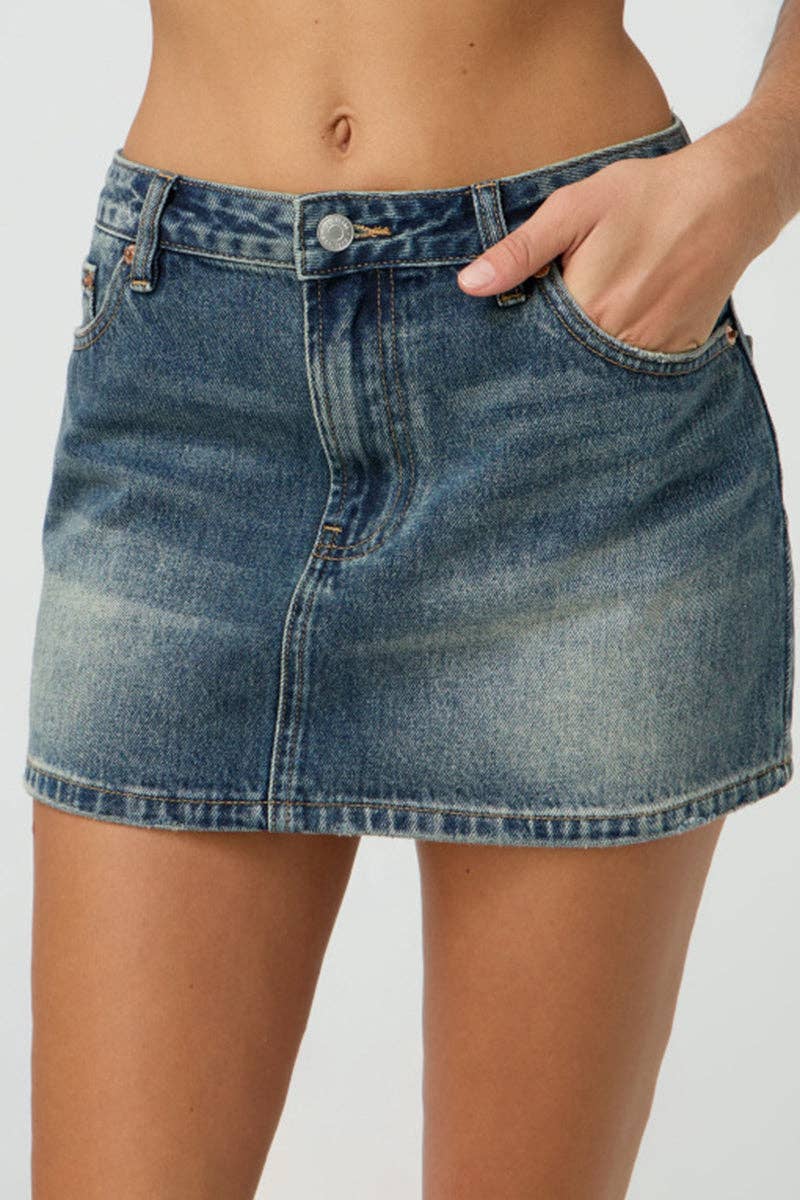 Classic Denim Mini Skirt - themonogram manor 