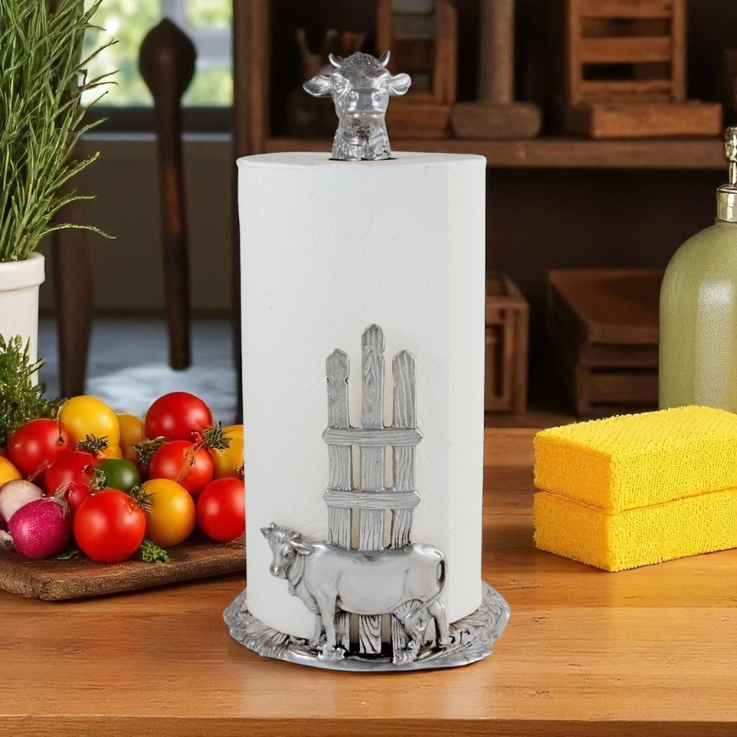 Cow Paper Towel Holder - themonogram manor 