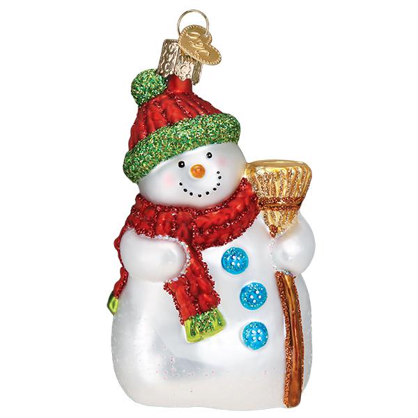 Snowman With Broom Ornament - themonogram manor 
