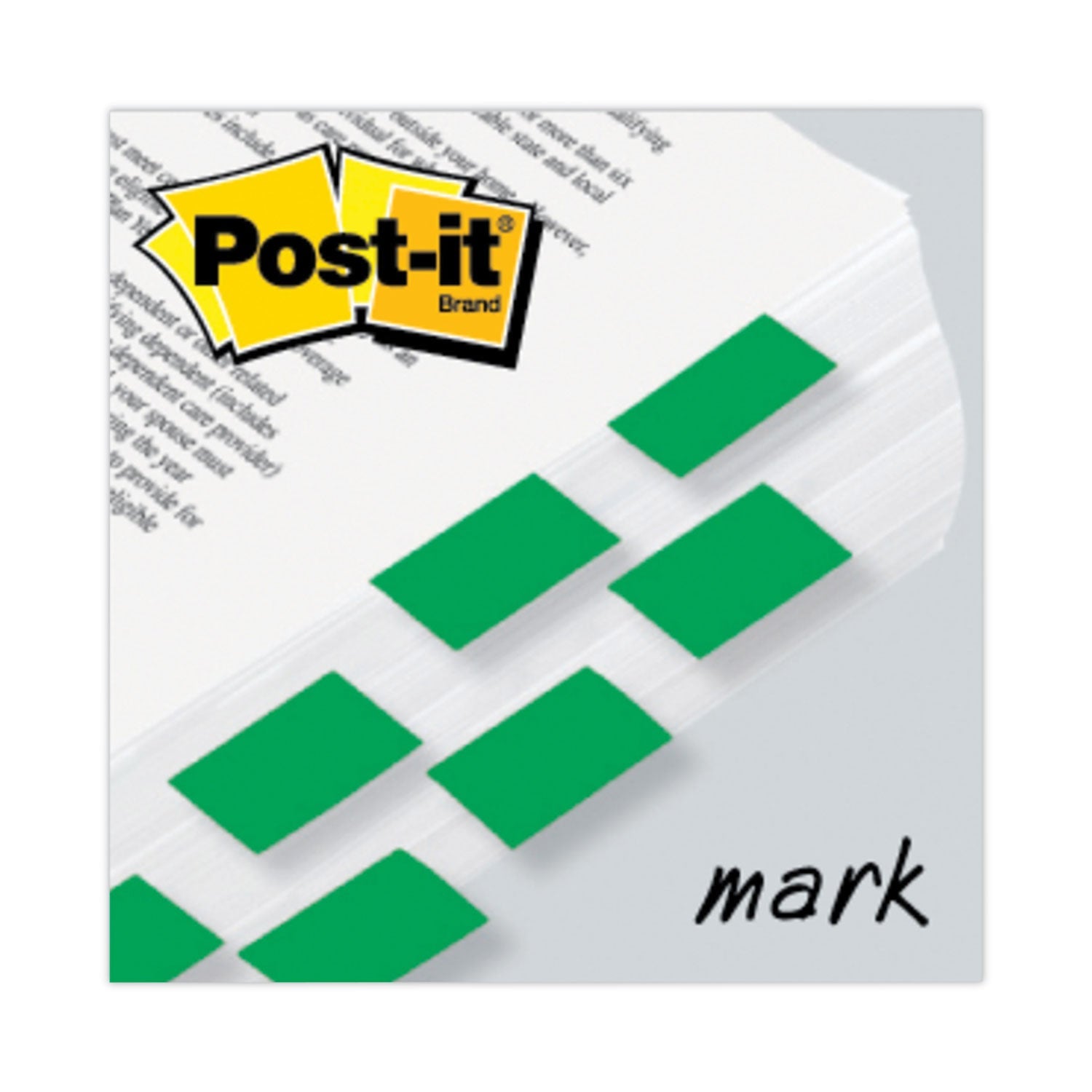 Post - it Marking Page Flags in Dispensers, Green, 50 Flags/Dispenser, 12 Dispensers/Pack - themonogram manor 