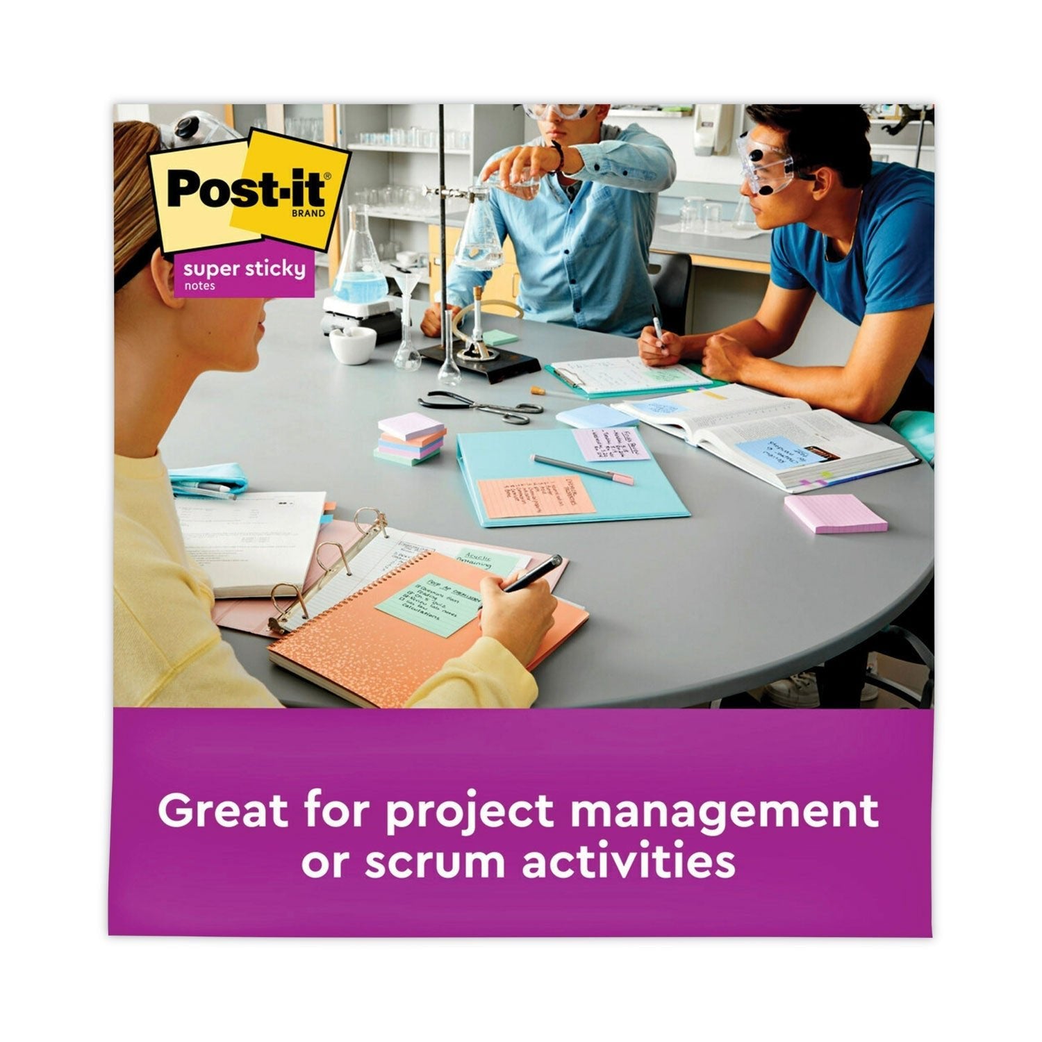 Post - it Recycled Notes in Wanderlust Pastels Collection Colors, 3" x 3", 90 Sheets/Pad, 12 Pads/Pack - themonogram manor 