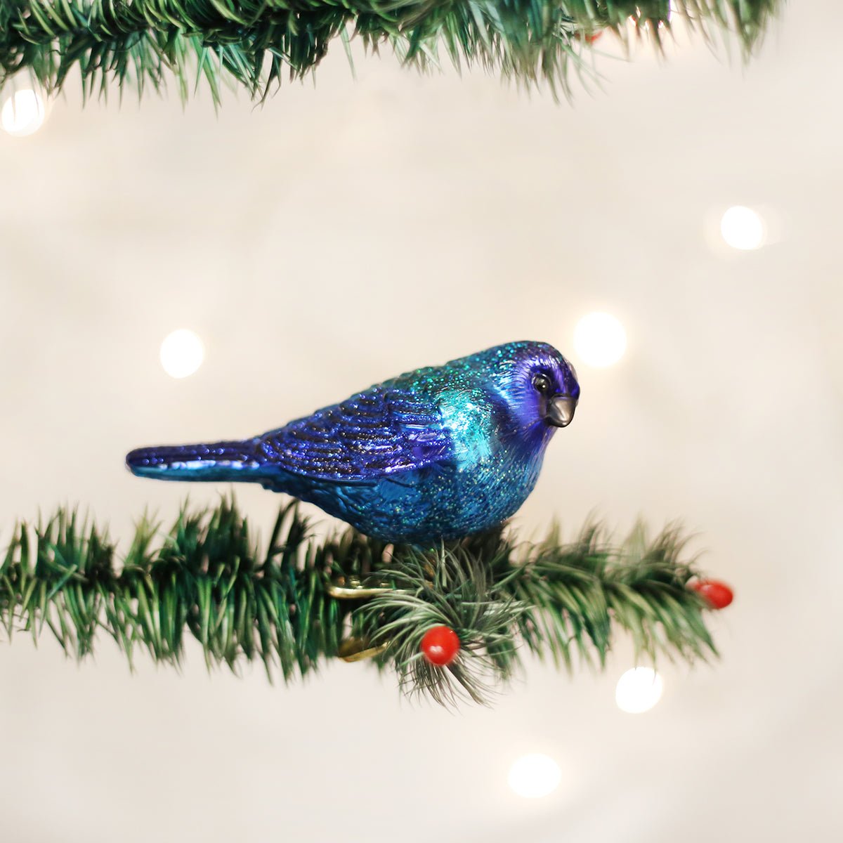 Indigo Bunting Ornament - themonogram manor 