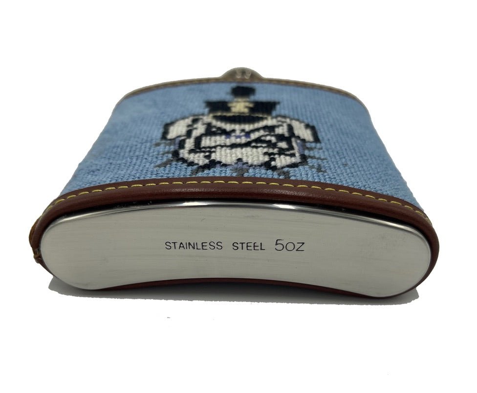Citadel Spike Hand - stitched Needlepoint Flask - themonogram manor 