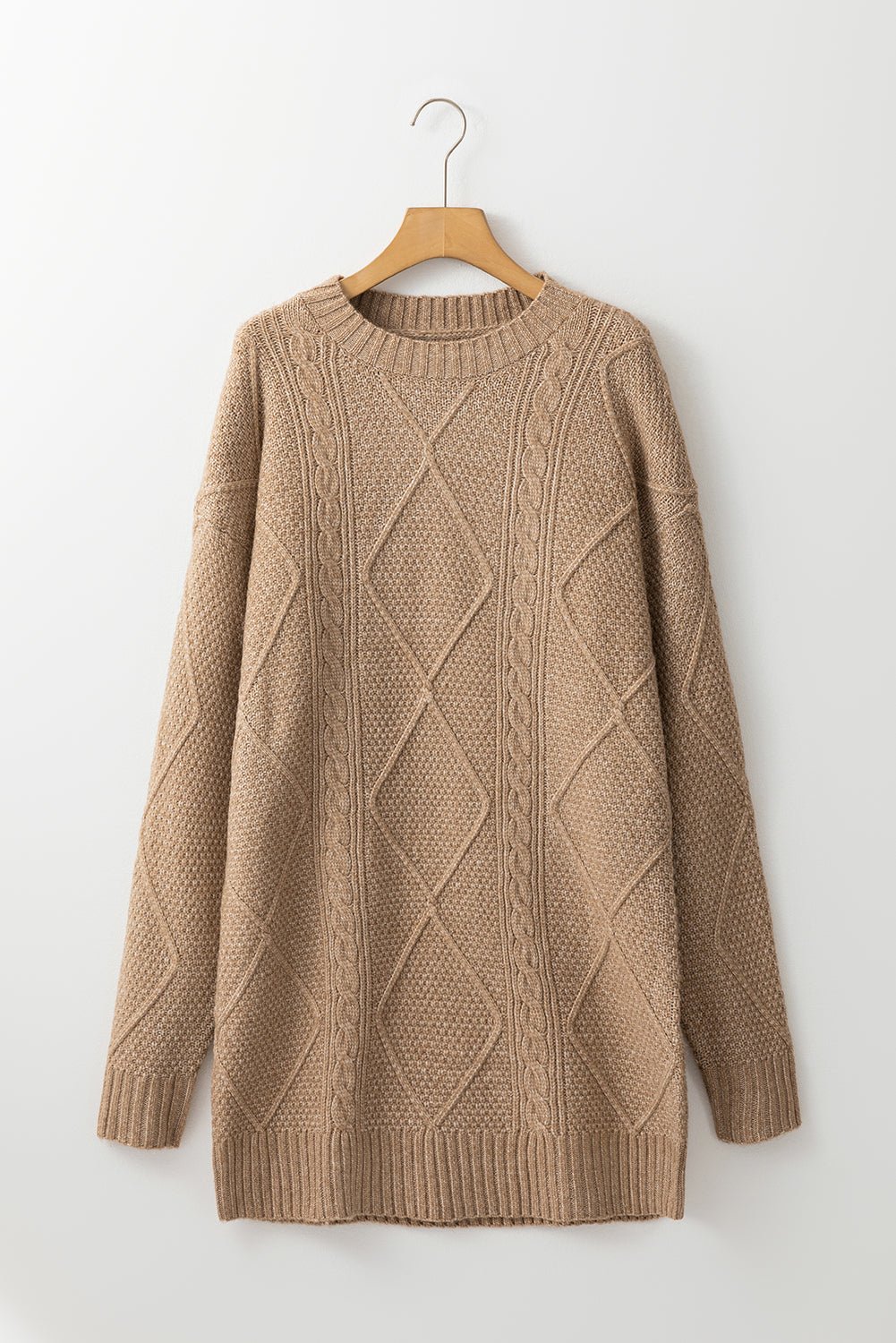 Cable Knit Sweater Dress - themonogram manor 