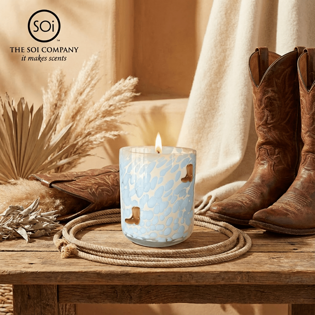 Howdy (Cowboy boot) Icon 12oz Candle - themonogram manor 