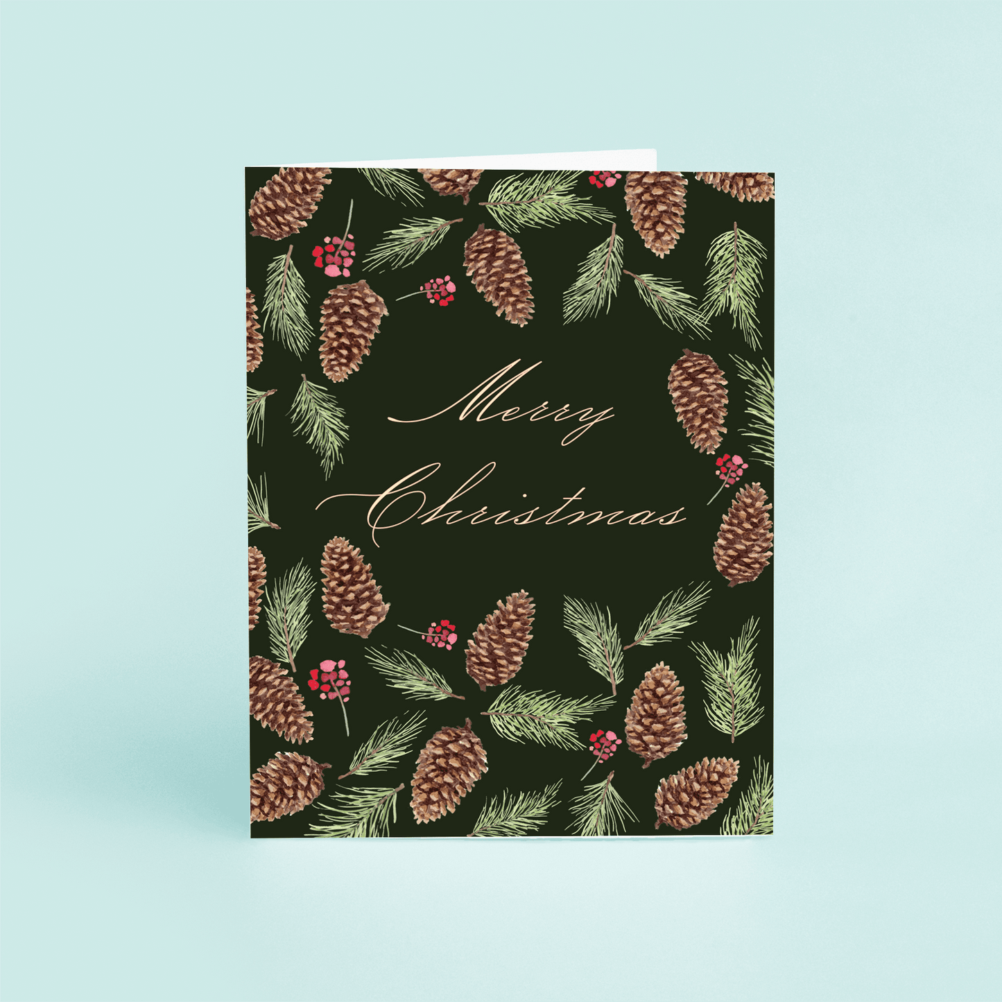 Pinecone Pattern "Merry Christmas" - themonogram manor 