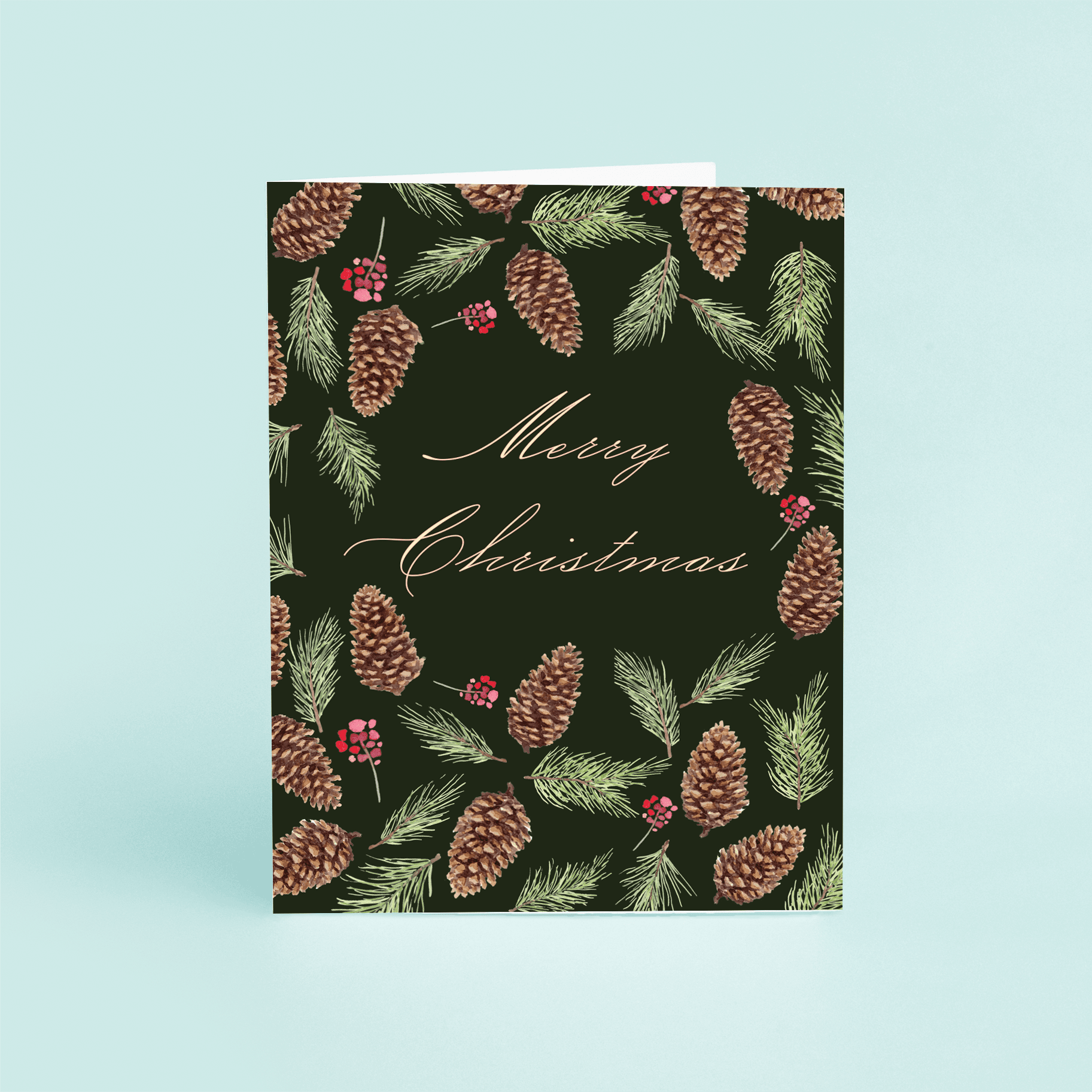 Pinecone Pattern "Merry Christmas" - themonogram manor 