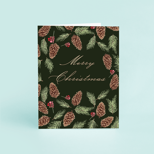Pinecone Pattern "Merry Christmas" - themonogram manor 