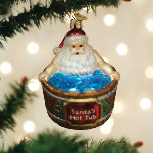 Santa's Hot Tub Ornament - themonogram manor 