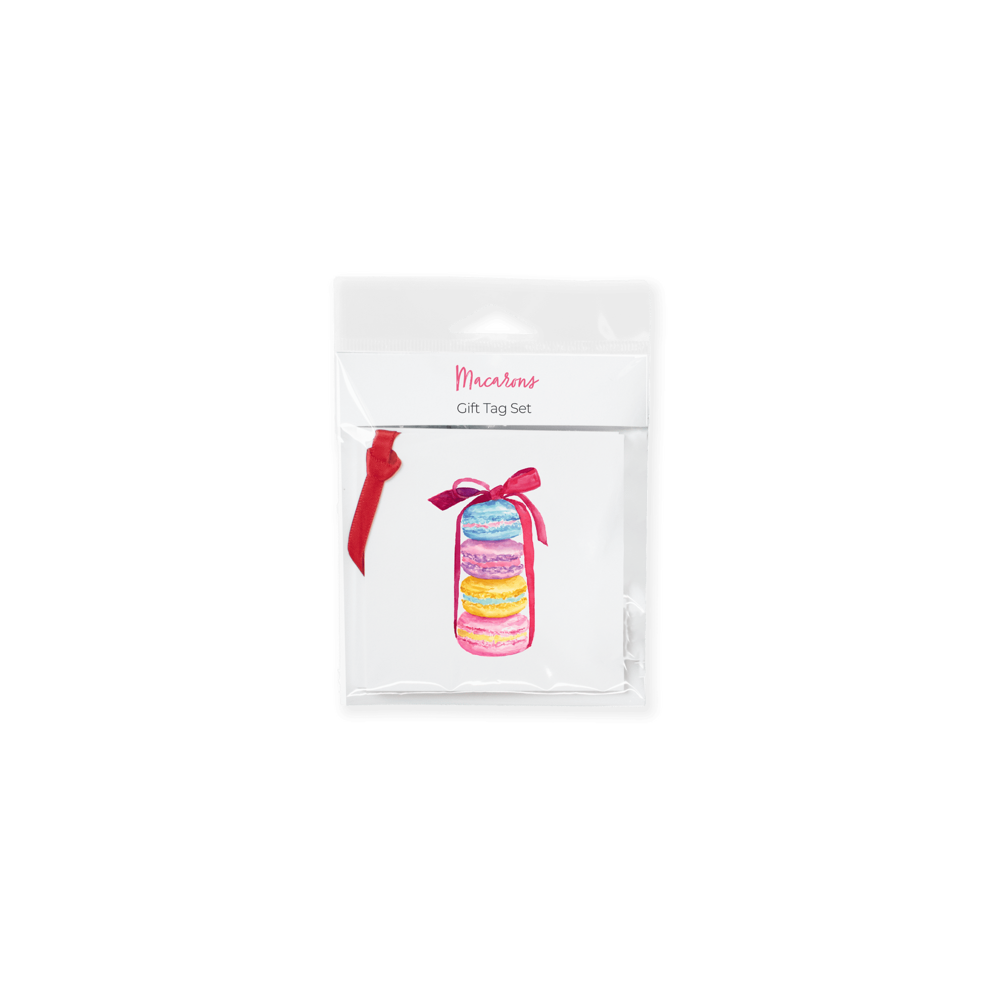 Macarons With Ribbon Gift Tag Set - themonogram manor 