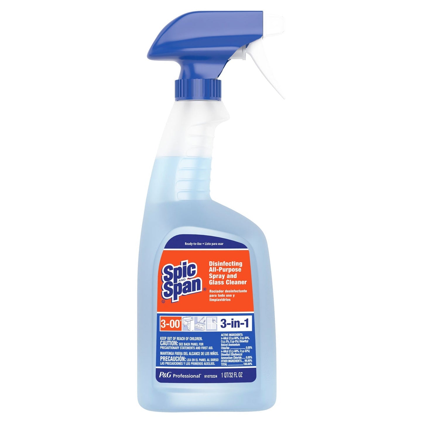 Spic and Span Disinfecting All - Purpose Spray and Glass Cleaner, Fresh Scent, 32 oz Spray Bottle, 8/Carton - themonogram manor 
