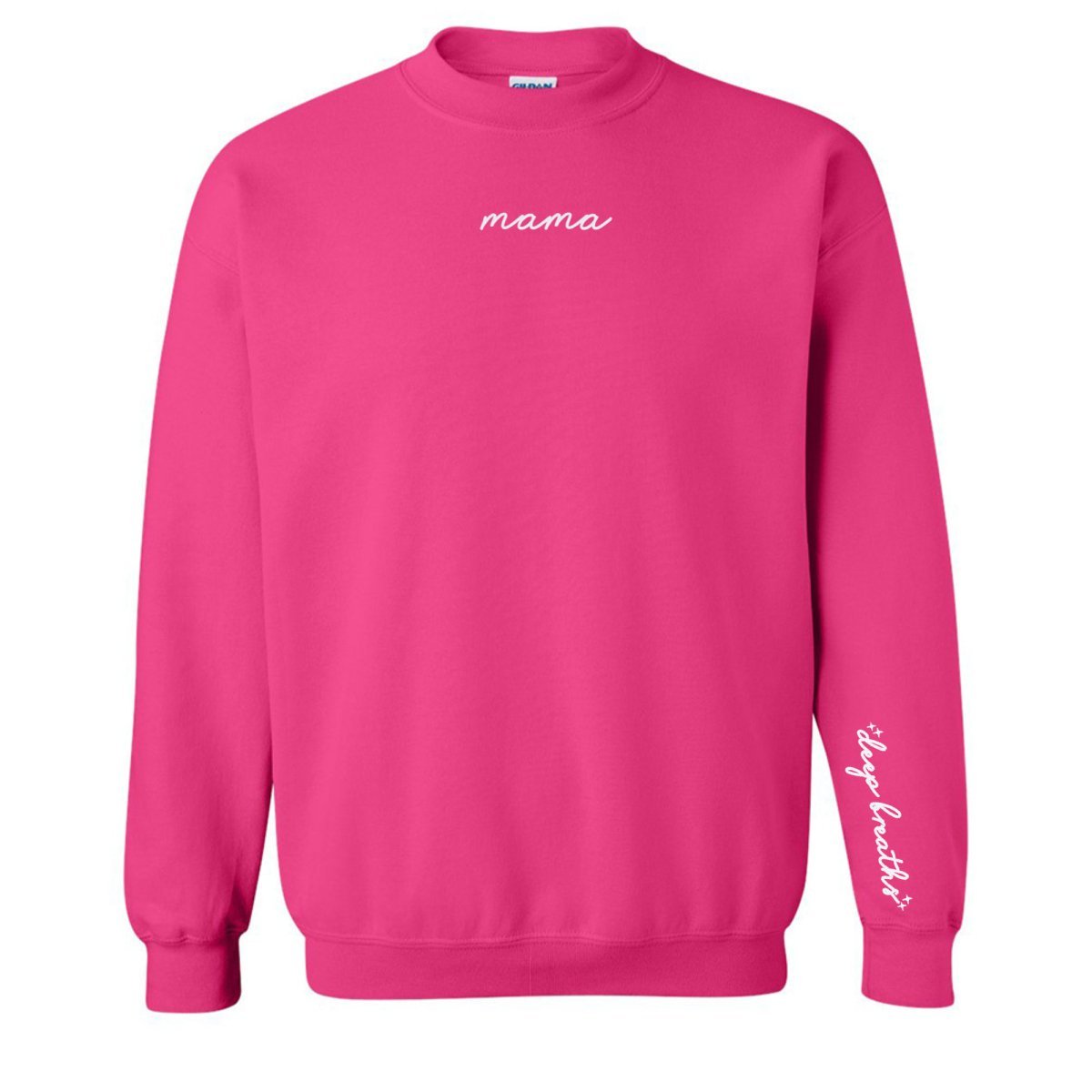 Mama 'Deep Breaths Reminder' Crewneck Sweatshirt - themonogram manor 