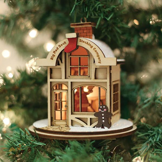Big Red Sock Stocking Co. Ornament - themonogram manor 
