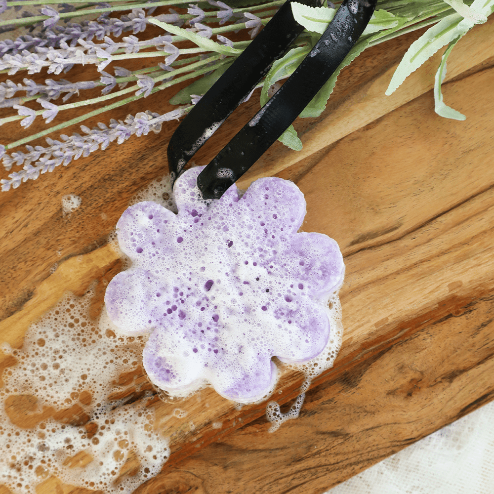 French Lavender Wild Flower Bath Sponge - themonogram manor 