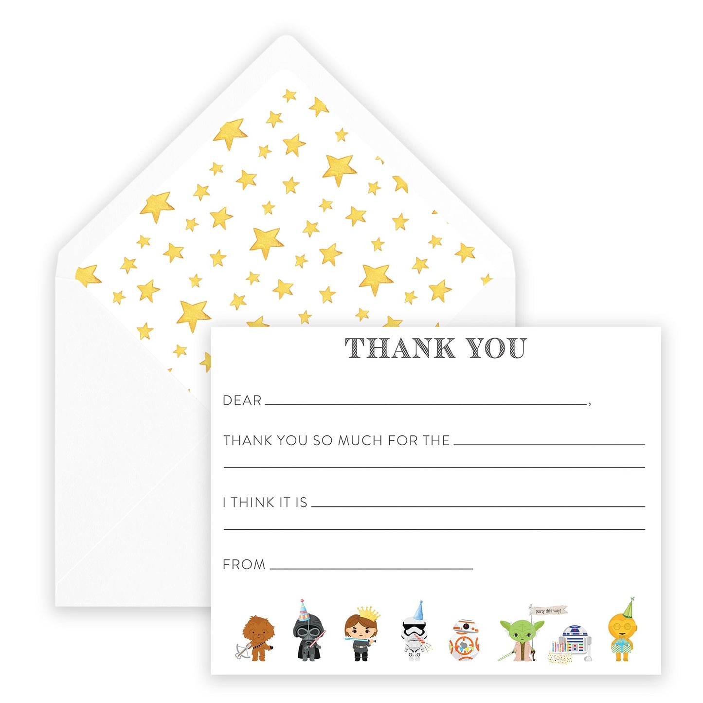 young jedi fill - in thank you note - themonogram manor 