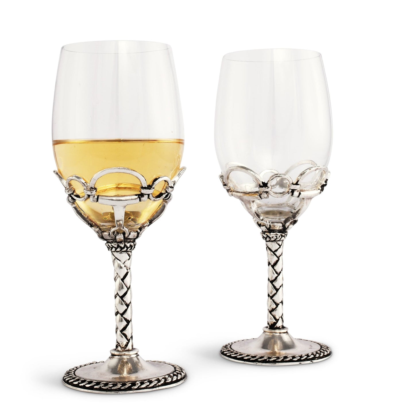 Equestrian Pair of Wine Glasses - themonogram manor 