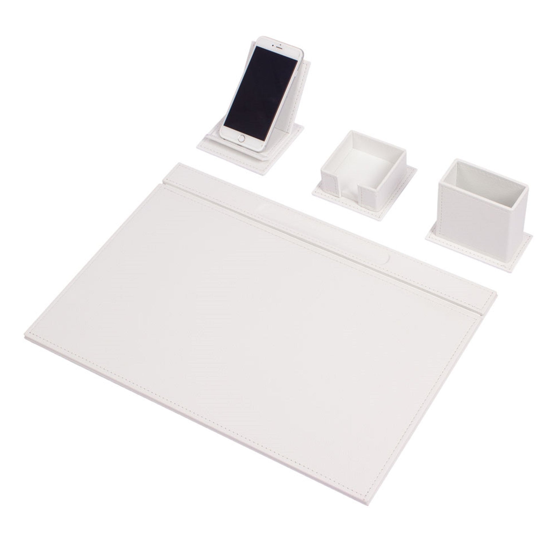MOOG Luxury Desk Set - 4 Accessories - White - 4 PCS - themonogram manor 