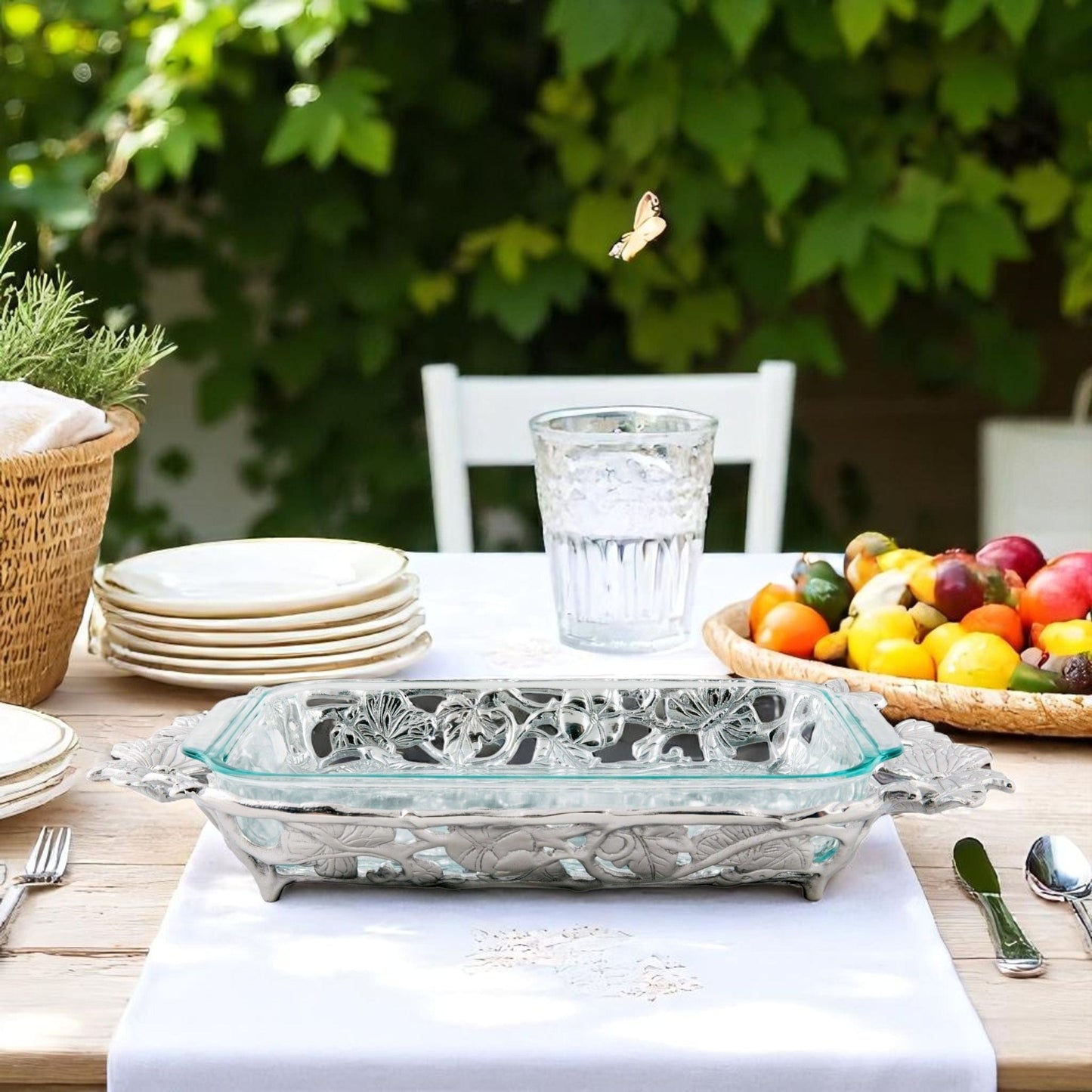 Butterfly Pyrex Holder 3qt - themonogram manor 