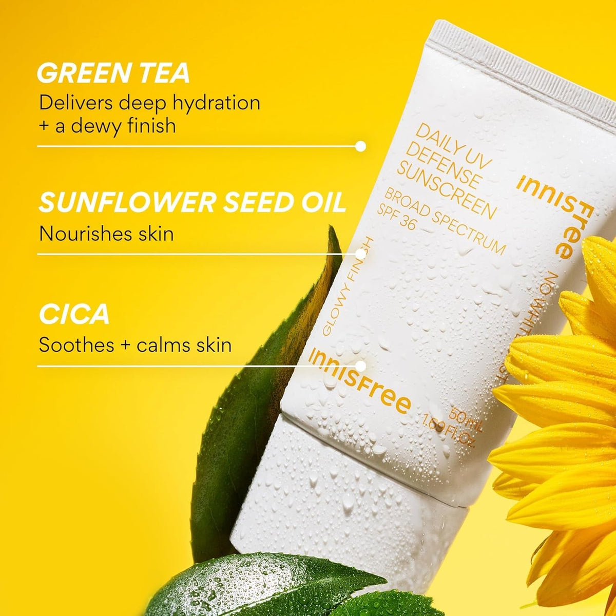 Daily UV Defense Sunscreen Broad Spectrum SPF 36, Invisible Korean Sunscreen for Face with No White Cast - themonogram manor 