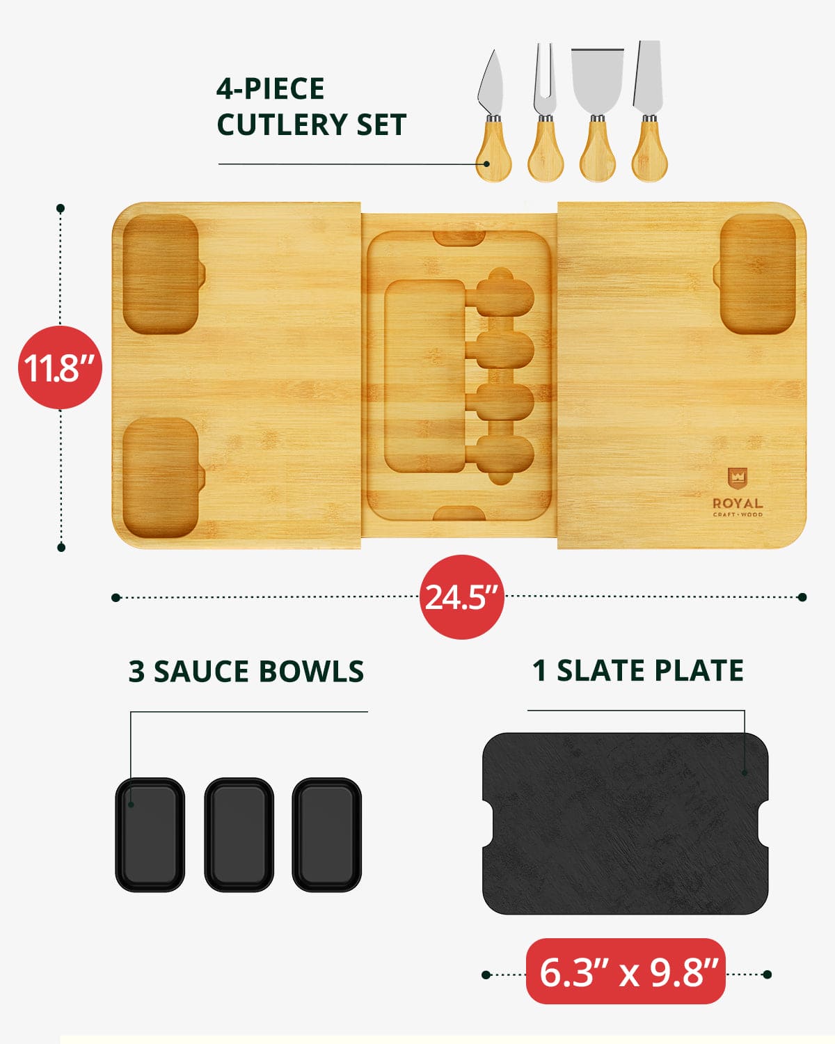 Cheese Board Set with Slate Plate - themonogram manor 