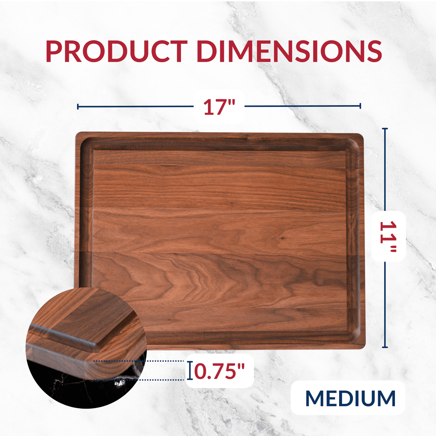 Medium Walnut Wood Cutting Board - themonogram manor 