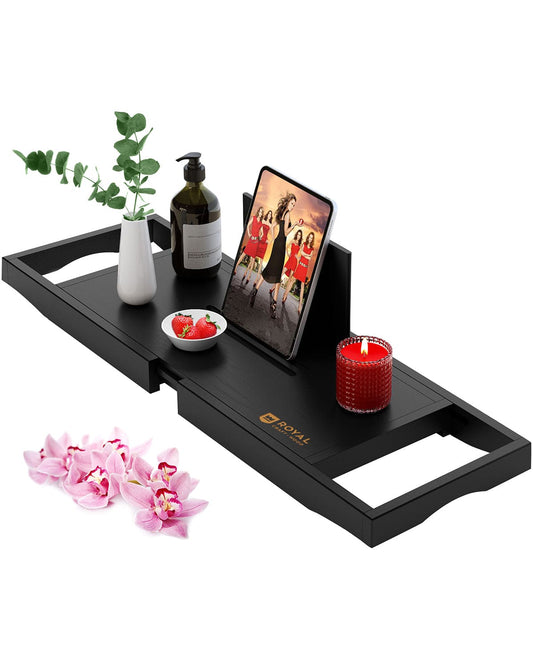Bathtub Caddy Tray Lite, Black - themonogram manor 