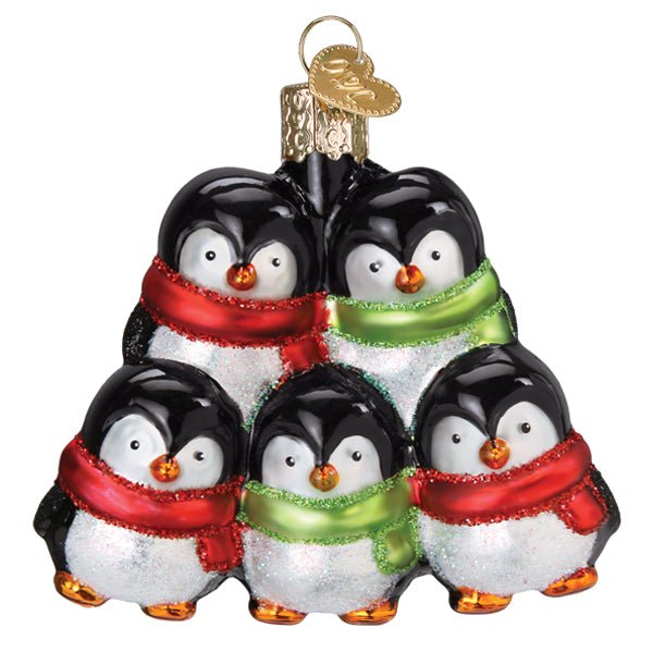 Penguin Family Of 5 Ornament - themonogram manor 