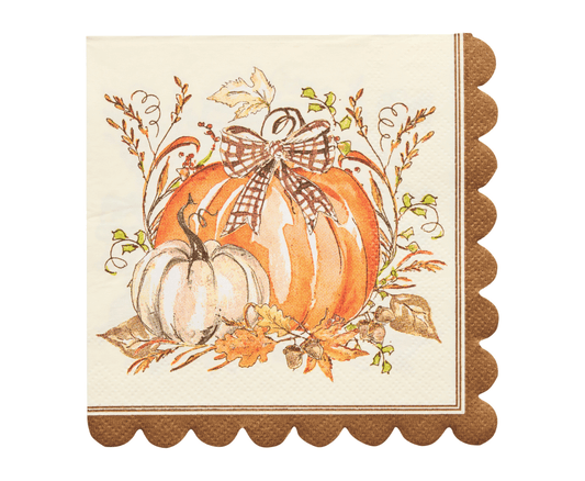 Turkey & Gourds Cocktail Napkins/26pk - themonogram manor 
