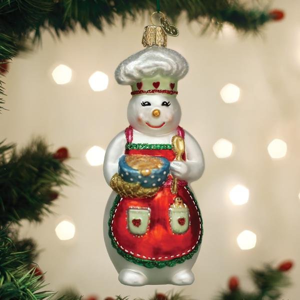 Snow Woman Chef Ornament - themonogram manor 