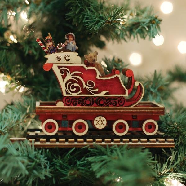 North Pole Express Sleigh Car Ornament - themonogram manor 