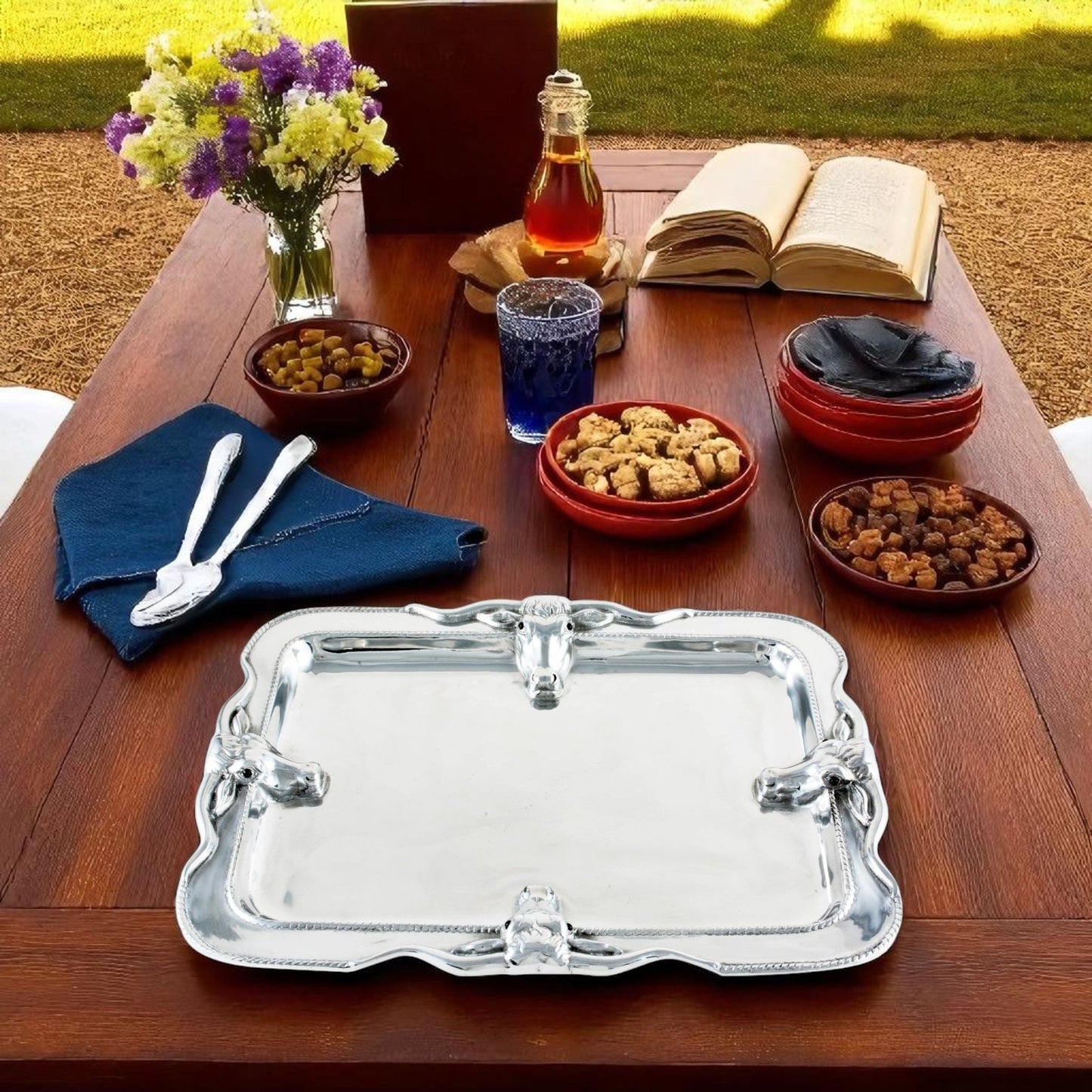 Longhorn Platter Large - themonogram manor 
