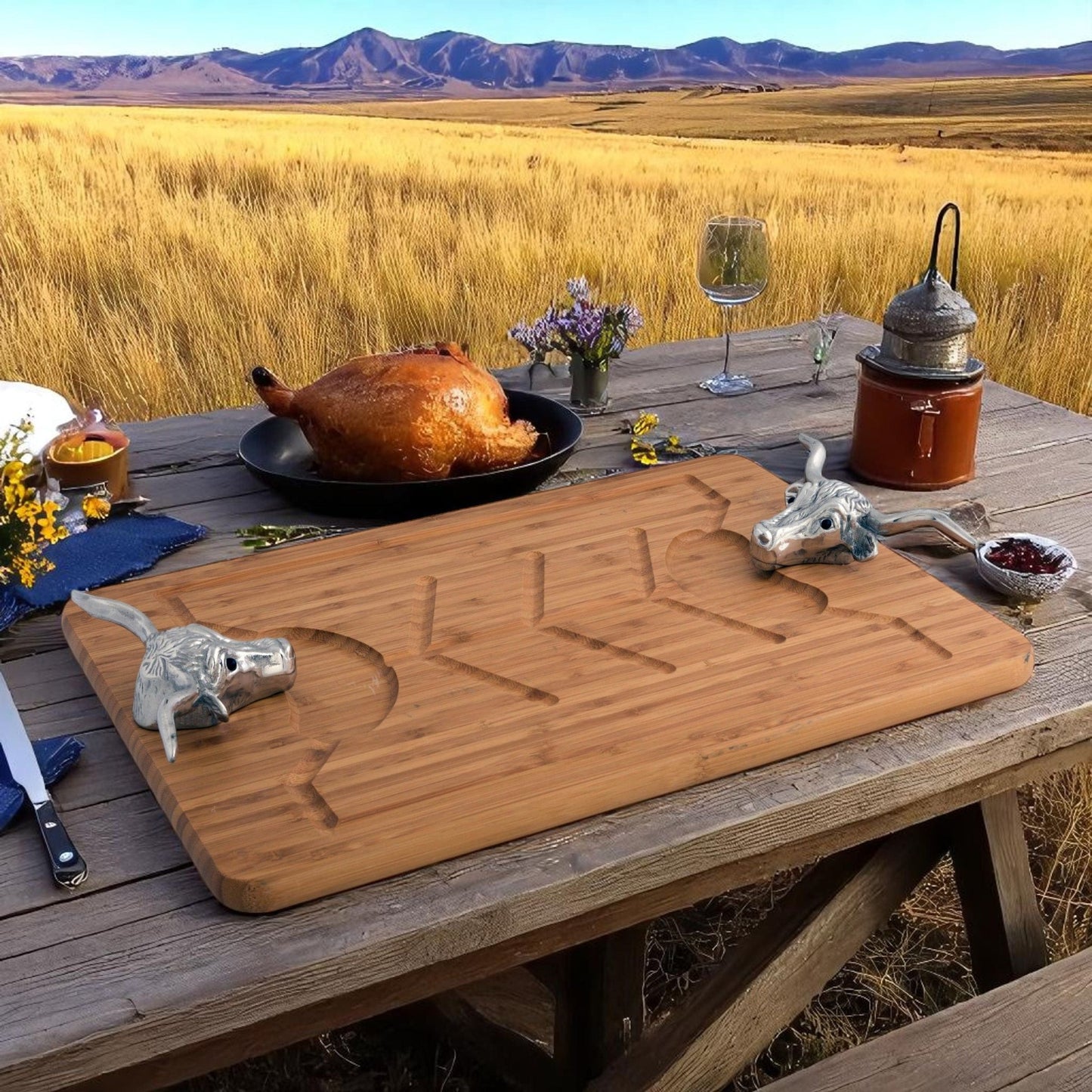 Longhorn Carving Board - themonogram manor 
